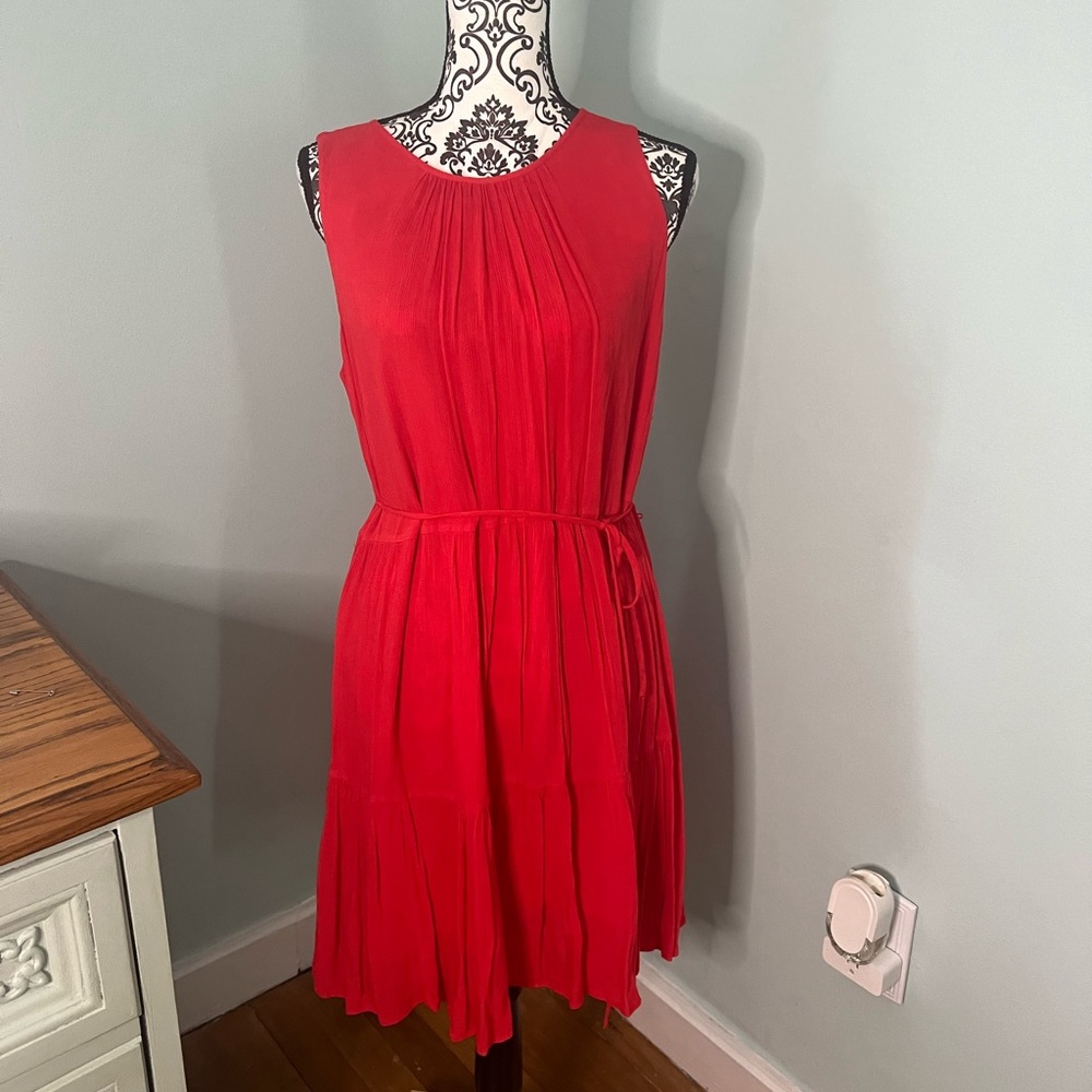 Red Shift Dress